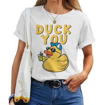 Duck You Humoristique Duck You T-shirt femme - Cadeauxyz