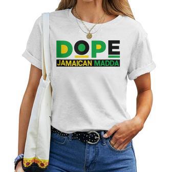 Es Patrióticas Jamaica Pride Dope Jamaica Mada Jamaica In Mangas Camiseta de mujer - Regaloses