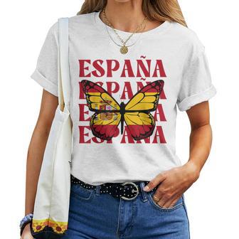 España Mariposa Española Chica Española España Camiseta de mujer - Regaloses