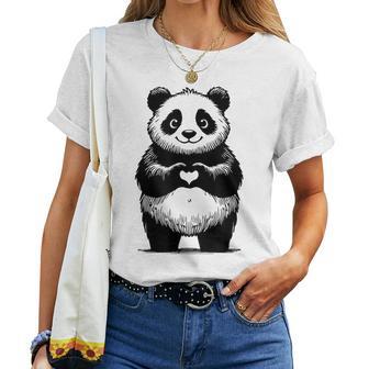 I Love Pandas 面白い、パンダが大好き レディースTシャツ - Kawaiitshirt