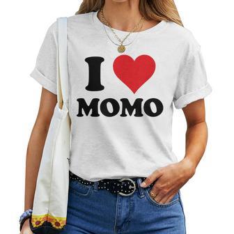 I Heart Momo ファーストネーム I Love パーソナライズ レディースTシャツ - Kawaiitshirt