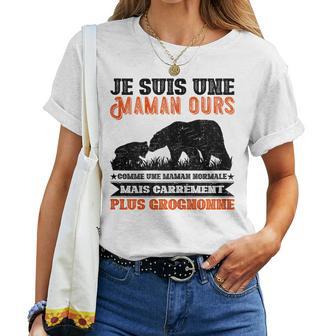 Jeuis Une Maman Ours Grognonne Fête Des Mères Cadeau T-shirt femme - Cadeauxyz