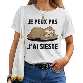 J'peux Pas J'aiieste Drôle Paresseuse T-shirt femme - Cadeauxyz