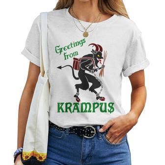 Krampus -Aludos De Krampus Hombres Es Niños Navidad In Mangas Camiseta de mujer - Regaloses
