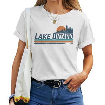 Lake Ontario Est 1656 Retro Stripe For Women Women T-shirt | Seseable UK