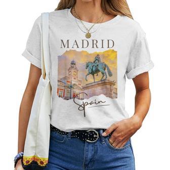 Madrid Europa Ciudad Españaacaciones Memorabilia Hombres Es Niños Camiseta de mujer - Regaloses