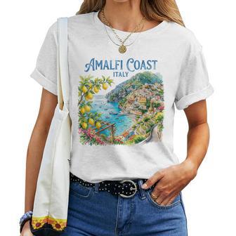 Ouvenir Italiano De La Costa De Amalfi Cuello Camiseta de mujer - Regaloses