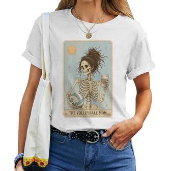 Volleyball Mom Skeleton Halloween Volleyball Mama Women T-shirt | Seseable UK