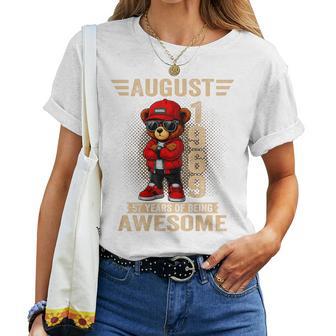 オンバック 8月57日 誕生日 男性 女性 1969年 テディベア レディースTシャツ - Kawaiitshirt