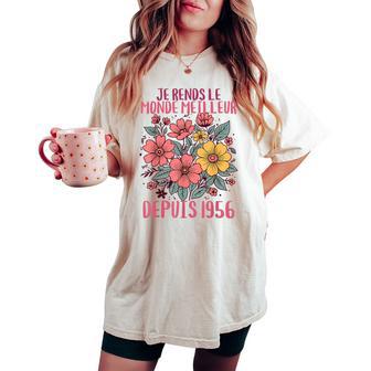 Anniversaire 69 Ans 1956 T-shirt oversize confortable pour femme - Cadeauxyz