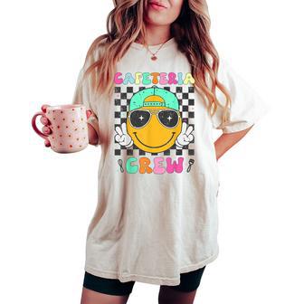 Cafeteria Crew Lunch Ladies Rock Smile Face Women's Oversized Comfort T-shirt | Seseable UK