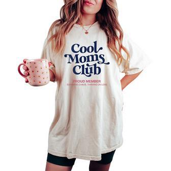 Cool Moms Clubarcastic Madreintage Mamá Divertido Mamá In Mangas Camiseta extragrande cómoda para mujer - Regaloses