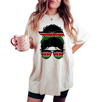 Kenya Ragazza Kenya Bandiera Del Kenya Orgogliosa Donna Keniota T-shirt comoda oversize da donna - Novitaregali