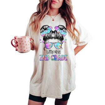 Little Miss 2Nd Grade First Day Of School Second Grade Girls Women's Oversized Comfort T-shirt - Thegiftio UK