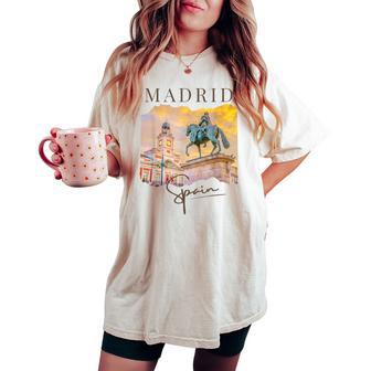 Madrid Europa Ciudad Españaacaciones Memorabilia Hombres Es Niños Camiseta extragrande cómoda para mujer - Regaloses