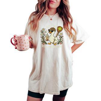 Softball Mom Goose Legendary Parent Ballpark Life Women's Oversized Comfort T-shirt - Thegiftio UK