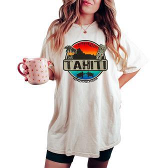 Tahiti Paradise Tropical T-shirt oversize confortable pour femme - Cadeauxyz