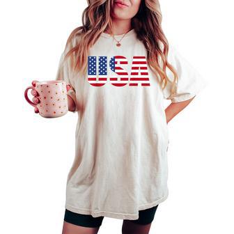 Usa Bandiera Patriottica Americana Per Uomini Donne Bambini Ragazzi Ragazze Us T-shirt comoda oversize da donna - Novitaregali