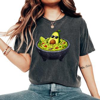 Aguacate Fresco En Guacamole Bowl Fiesta Mexicana Camiseta extragrande cómoda para mujer - Regaloses