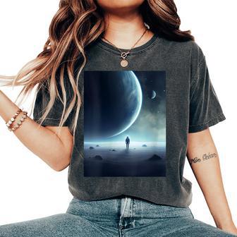 Astronaute Deeppace Moon T-shirt oversize confortable pour femme - Cadeauxyz