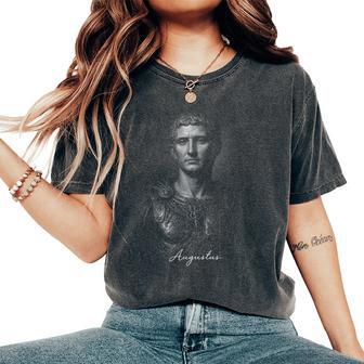 Augusto Emperador Romano Antigua Roma Retrato Camiseta extragrande cómoda para mujer - Regaloses