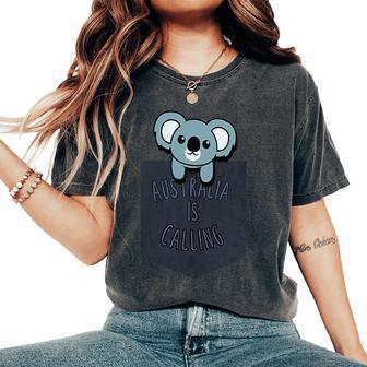 Australia Llama A La Despedida Regalo De Mochilero Koala Camiseta extragrande cómoda para mujer - Regaloses