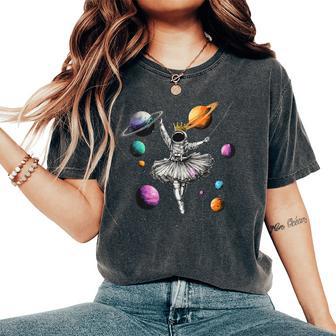 Ballerine Astronaute Dansant Dans L'espace Planètes Galaxie Enfant Fille T-shirt oversize confortable pour femme - Cadeauxyz