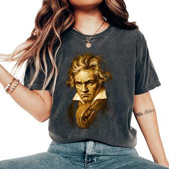 Beethoven-Ritratto Ludwigan Beethoven Musica Classica T-shirt comoda oversize da donna - Novitaregali