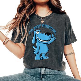 Blue Dog Cuello Camiseta extragrande cómoda para mujer - Regaloses