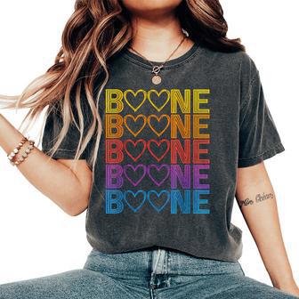 Boone Heart Kid Vintage Fathers Day Women's Oversized Comfort T-Shirt | Seseable UK