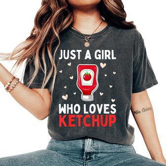 Cool Ketchup Per Ragazze Bambini Donne Pomodoro Catsupalsa Foodie T-shirt comoda oversize da donna - Novitaregali