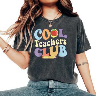 Cool Teacher Club Live Love Enseigner Retour À L'école T-shirt oversize confortable pour femme - Cadeauxyz