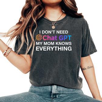 Divertente Mamma Chat Gpt Ai istemaveglio Di Robotica Del Computer T-shirt comoda oversize da donna - Novitaregali