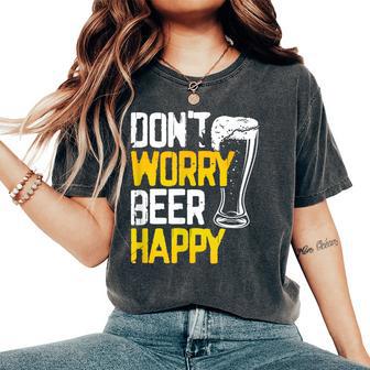 Don't Worry Beer Happy T-shirt comoda oversize da donna - Novitaregali