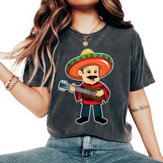 Mexico Mariachi Cinco De Mayo Fiesta Guitare T-shirt oversize confortable pour femme - Cadeauxyz