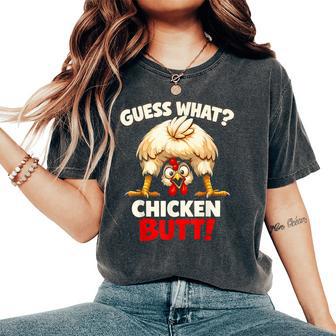 Guess What Chicken Butt Chicken Kids Women's Oversized Comfort T-Shirt | Seseable UK