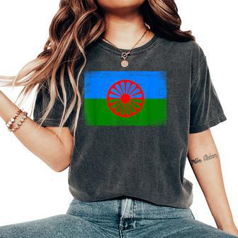 Gypsies Calé Flag Roma Gypsy Flag Camiseta extragrande cómoda para mujer - Regaloses