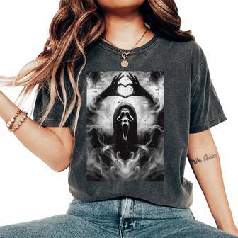 Halloween Horror Ghost Hand Heart Costume Kids Women's Oversized Comfort T-Shirt | Seseable UK