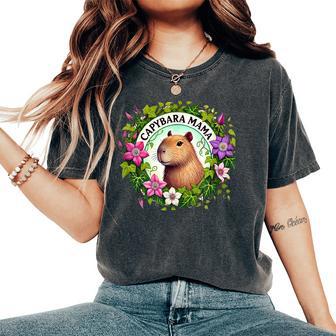 Ilustración De Capybara Mama Camiseta extragrande cómoda para mujer - Regaloses