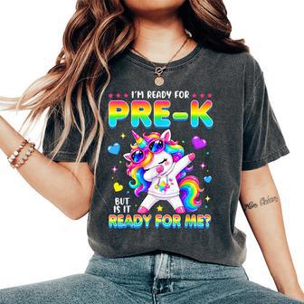 I'm Ready For Prek Unicorn Back To School Preschool Girl Kid Women's Oversized Comfort T-Shirt - Thegiftio UK