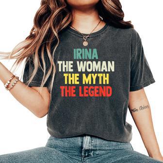 Irina La El Mito La Leyenda Camisa Regalo Para Irina Camiseta extragrande cómoda para mujer - Regaloses