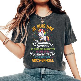 Jeuis Une Princesse Licorne Cadeau Jeune Fille Humour Ado T-shirt oversize confortable pour femme - Cadeauxyz