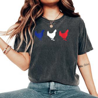 Les 3 Coqs Blue White Red Symbol France Women's Oversized Comfort T-Shirt - Thegiftio UK