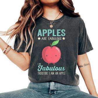 Les Pommesont Fabuleuses Jeuis Fabuleuse Jeuis Une Pomme Drôle T-shirt oversize confortable pour femme - Cadeauxyz