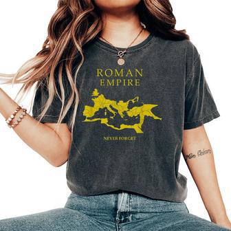 Mapa Del Imperio Romano Never Forget -Pqr Roma Camiseta extragrande cómoda para mujer - Regaloses