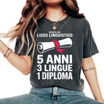 Maturità 2026 Liceo Linguistico Diploma T-shirt comoda oversize da donna - Novitaregali