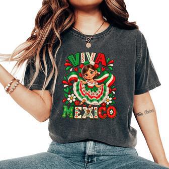 Mexico Flag Day Mexican Independence Day Viva Mexico Women's Oversized Comfort T-Shirt | Seseable UK