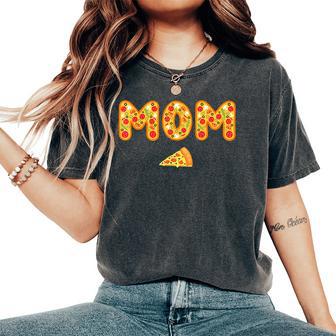 Mom Mama Matching Birthday Squad Crew Pizza Family Women's Oversized Comfort T-Shirt - Monsterry UK