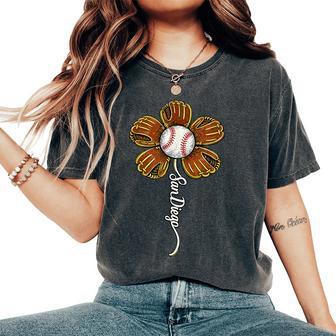 San Diego Flower For Boys Girls Kids Women's Oversized Comfort T-Shirt | Seseable UK