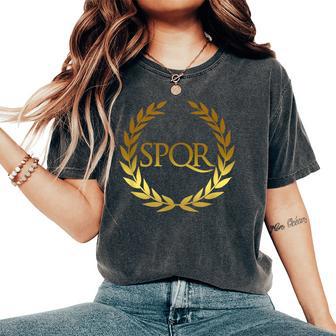 Simbolopqr Dell'impero Romano T-shirt comoda oversize da donna - Novitaregali